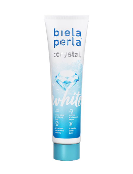 Bieliaca zubná pasta :crystal white