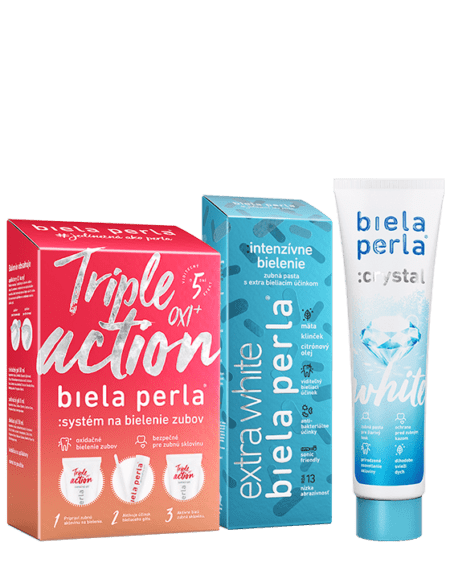 Bieliaca sada EXTRA Triple action OXI+ + :intenzívne bielenie + :crystal white